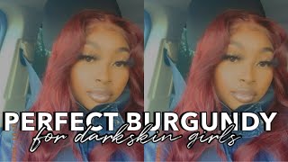 Must Have  99J Burgundy Wig Perfect For Darkskin Girls | Initial Install + Review Ft. Wavymy Hair