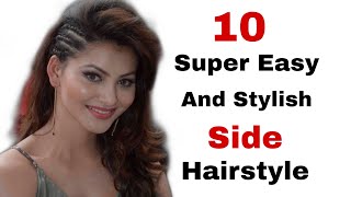 10 Super Easy And Stylish Side Hairstyle-Side Swept Hairstyle || New Beautiful Hairstyle For Girls