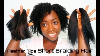 How To Feather Tips Short Kanekalon Braiding Hair Best Results Box Braids Twist Hair Extensions