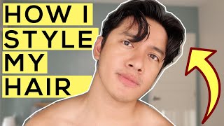 How I Style My Hair (Middle Part / Korean Hairstyle)