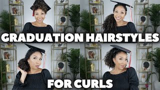 Graduation Hairstyles For Curly Hair + New Grad Cap Hack! | Biancareneetoday
