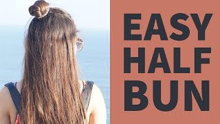 Everyday Half Bun Hairstyle | How To Do Half Bun In 2 Minutes | Anubha
