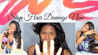 My Hair Prep Routine The Night Before Relaxer Day | Stop Relaxed Hair Damage