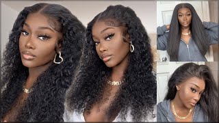New Crystal Lace!!  Skin Melted Hairline | 2In1 Wet And Wavy 13*6.5 Lace Frontal Wig Ft. Geniuswigs
