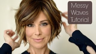 Messy Waves Bob Hairstyle Tutorial For Short Hair | Dominique Sachse