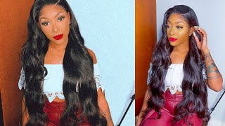 30 Inch 13X4 Hd Lace Front Wig Glue Installation Ft. Asteria Hair  | Petite-Sue Divinitii