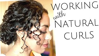 Working With Natural Curls - Create A Bridal/Wedding/Party Up-Do Curly Girl Hairstyle