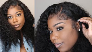 What Lace?!  The Best 13X4 Curly Lace Wig Install | Beautyforeverhair X Looksbybri