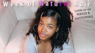Realistic Week Of Natural Hair: Cute Hairstyles, Hair Care, New Products, Night Care, Tips/Advice