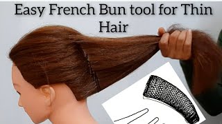 Beautiful French Bun Hairstyle For Thin Hair : Easy Hairstyles