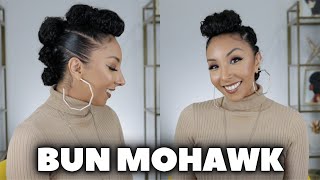 Bun Mohawk! Curly Hairstyle | Biancareneetoday