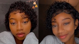 Installing A Pixie Cut Lace Wig For The First Time Ever! || Victorias Wigs