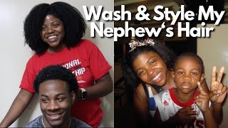 You Do What To Your Hair? | Wash, Style, & Chat W/ My Nephew!