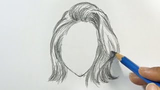 How To Draw Short Hair Styling For Woman | Hihi Pencil