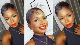 Updated: Slick Down Tutorial On Pixie Hair + My Go To Short/Pixie Hair Style