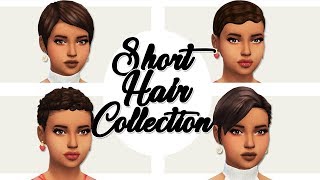 Maxis Match Short Hair/ Pixie Cut Collection ||Sims 4 Custom Content Showcase - Links