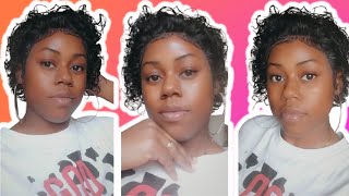 Cute Curly Pixie Cut Wig || 13X1 Frontal || Charmy'Z Appeal