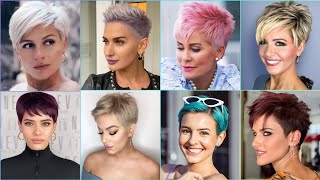 Women Short Pixie Haircut Style Top Trending 20-2022 | Boy Cut For Girls Any Ages Women | Fine Pixie