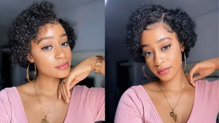  Super Natural & Cheap Curly Pixie 13*4 Frontal Wig + Trying The Bald Cap Method|Victoria'S Wig