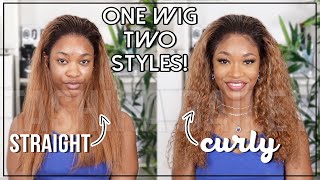 The Only Wig You Need! 2 In 1 Crystal Lace *Magic* Straight To Curly | Genius Wigs | Tashika Bailey