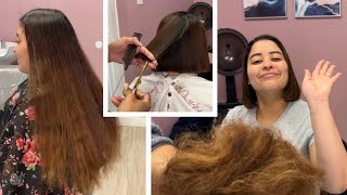 Long To Short Hair Cut | Sexy Summer Haircut | Round Brush Hair Cut | Cassandra Olivia