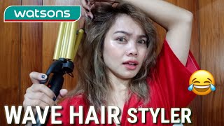 How To Curl Short Hair?| Watsons Wave Hair Styler|Lakas Maka Marimar Hahaha