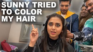 @Karan Kundrra  Tried To Color My Hair | 1St Hair Color Experience @Tejasswi Prakash