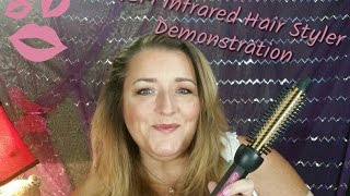How To Use A Curling Brush-(Gem Infrared Hair Styler Demo)