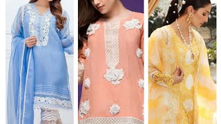 Beautiful Chikankari Suits With Lace Ideas For Women'S Girls 2022