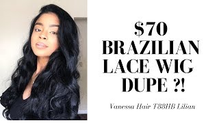 $70 Brazilian Lace Wig Dupe?! Whole Lace Hand Tied Wig Vanessa T88Hb Lilian | Doni Raye