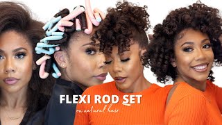 Flexi Rods On Natural Hair + Pineapple Style | Faceovermatter