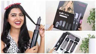 Trying Out Purplle 5 In 1 Hairstyler For  Beachy Summer Look | Purplle  Glitz Hairstyler Review
