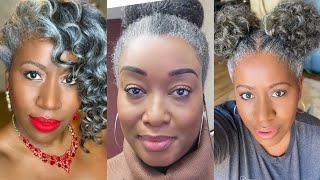 Classic Simple Salt And Pepper Hairstyles//Natural Gray & Silver Hair Styles