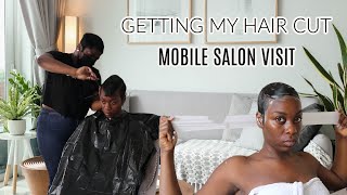 Getting My Pixie Cut!|At Home Salon Visit|Preparing My Hair For Cut!