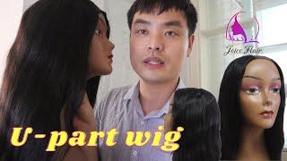 U Part Wigs Natural Hair, Human Hair U Part Wigs Vendor Review, U Part Wig Tutorial 2020