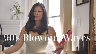 Salon Blowout At Home With A Straightener | 90’S Blowout Waves | Hair Tutorial Laura Marquez