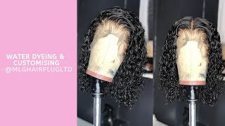 Water Dying & Customisation My Mlghairplug Loose Wave Full Lace Wig | @Mlghairplugltd Part 1