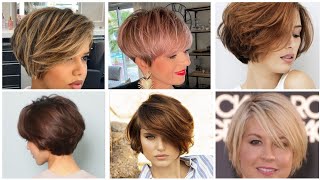 Homecoming Vintage Style Dye Hair Color Ideas #Hottestrendingvideoe Women Short Pixie Haircuts