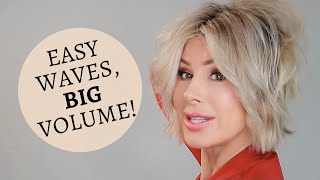 Volumizing Hairstyle For Thin Hair |  Loose Waves Big Volume Tutorial | Dominique Sachse