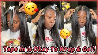 Define Your Extensions✨ Hair Tutorial To Do Tape Ins On Natural 4C Hair #Elfinhair