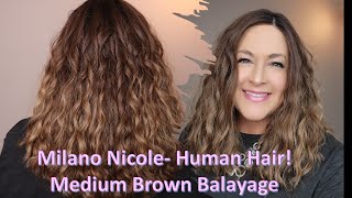 Milano Nicole | Wavy/Curly Human Hair Wig!  | Remy Human Hair With Silk Top, Lace Front Wig Review!