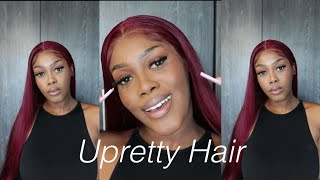 The Perfect Colour For Winter Season  24” Burgundy Frontal Install Ft Upretty Hair