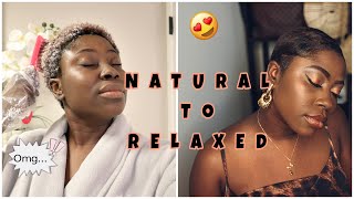 How I Cut, Relax & Style My Short Hair At Home| Pixie Cut|| Henrii