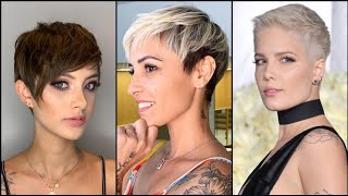 Short Pixie Haircut Ideas Most Viral 20-2021 | Assymetric Pixiecuts With Long Silver Fine Pixie Hair
