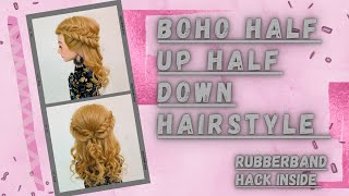 Bohemian Hairstyle | Hairstyles For Wedding | Boho Half Up Half Down Hairstyles