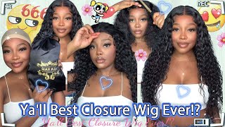 Thin 5X5 Lace Closure Wig Review | Skin Melt Hd Lace + Deep Wave Bouncy Hair | #Ulahair