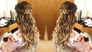 Live With Pam - Quick Braided Half Up Half Down Boho Bridal Hairstyle With Gorgeous Soft Waves!