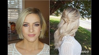 Half Updo For Short Hair | With Extensions