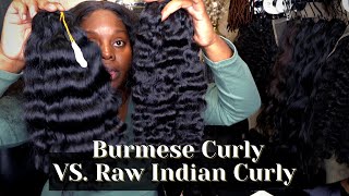Burmese Curly Vs Raw Indian Curly Hair! Which Is Better? + How Many Tape-Ins??? | Queen Talk 44.0