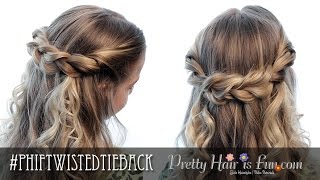 Half Up Hairstyles -Twisted Tieback | Pretty Hair Is Fun